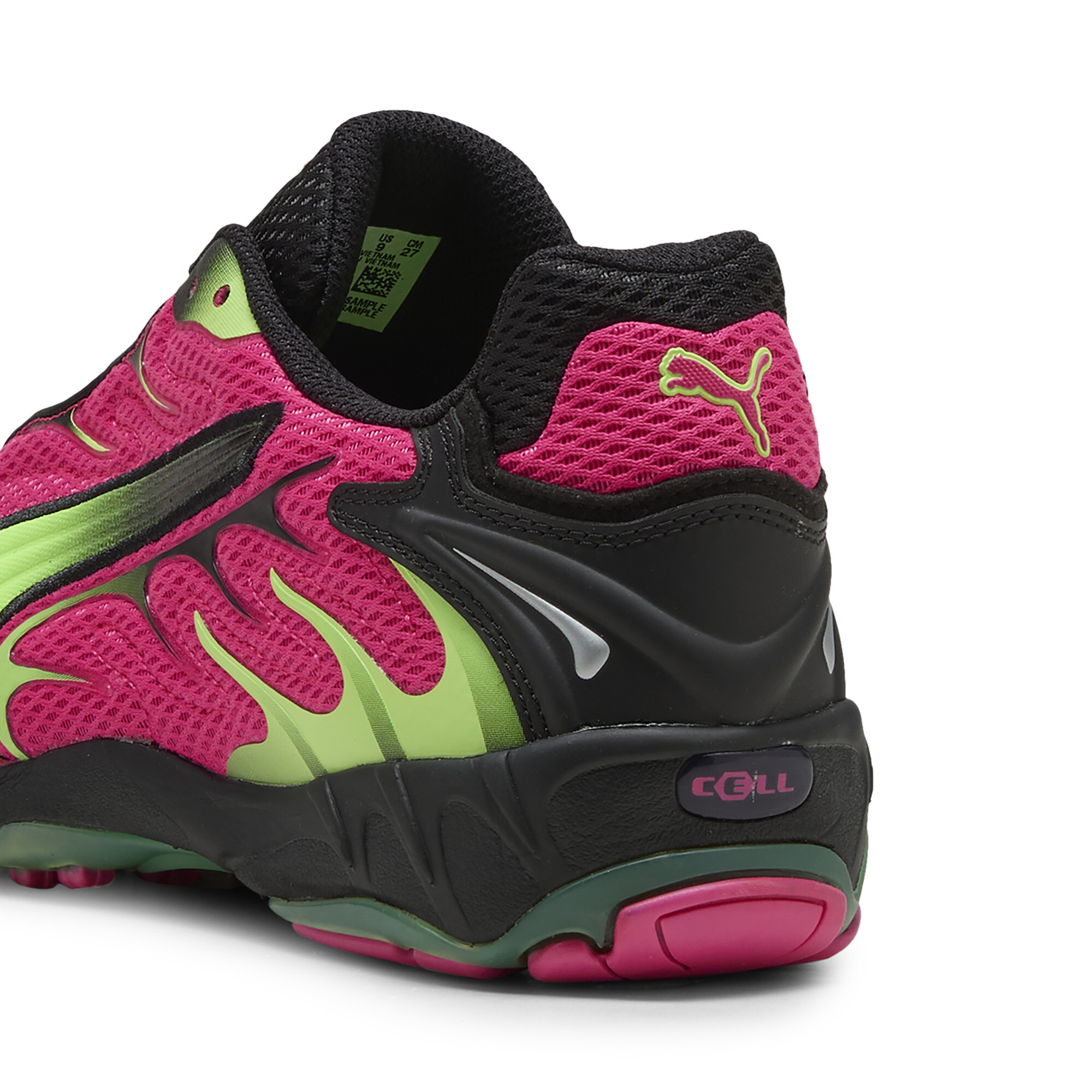 PUMA Inhale uniseks sneakers, Roze/Groen, Maat 38,5 thumbnail 5