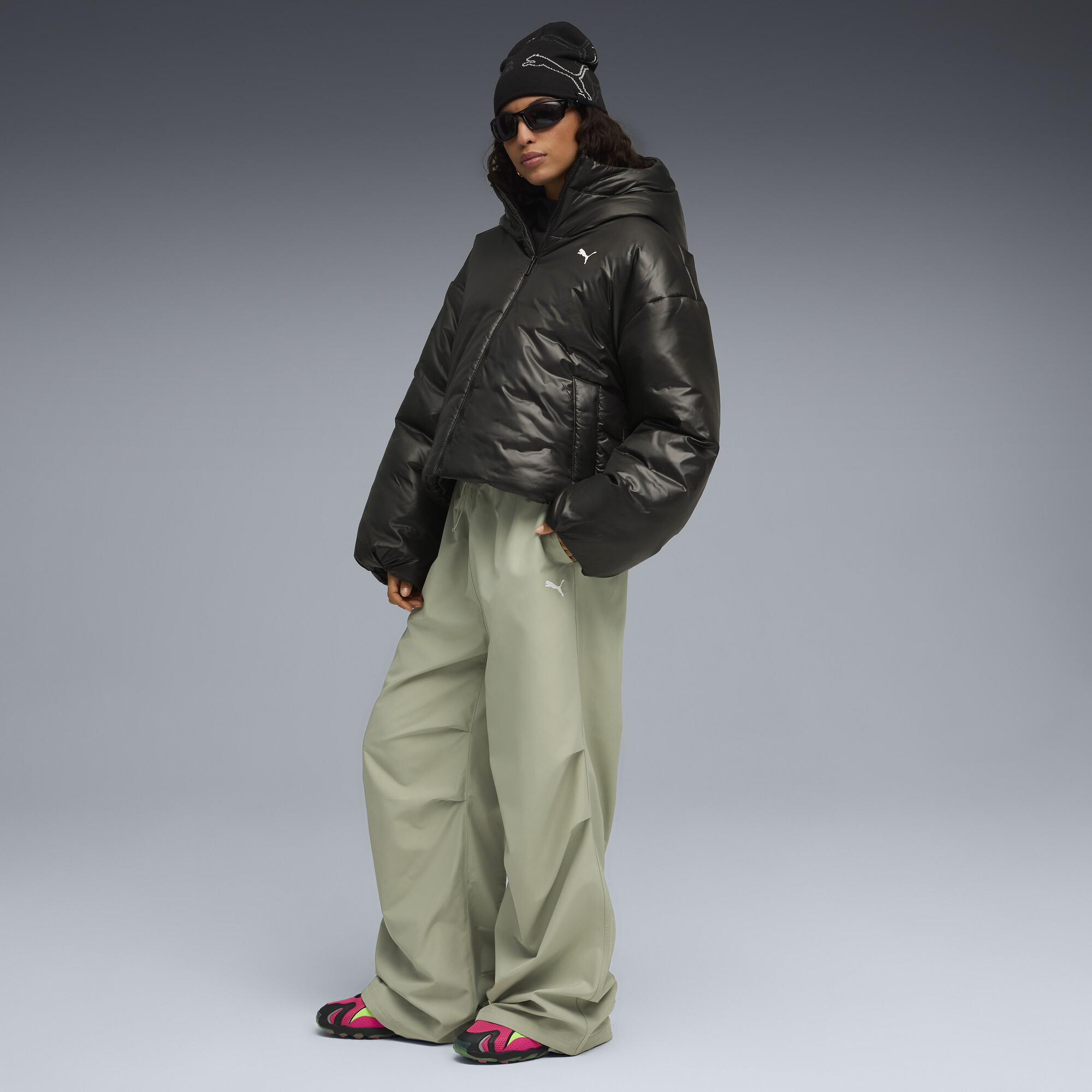 PUMA Inhale uniseks sneakers, Roze/Groen, Maat 38,5 thumbnail 7