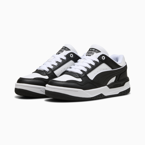 Rebound Retro Sneakers Youth, PUMA White-PUMA Black, large-ZAF