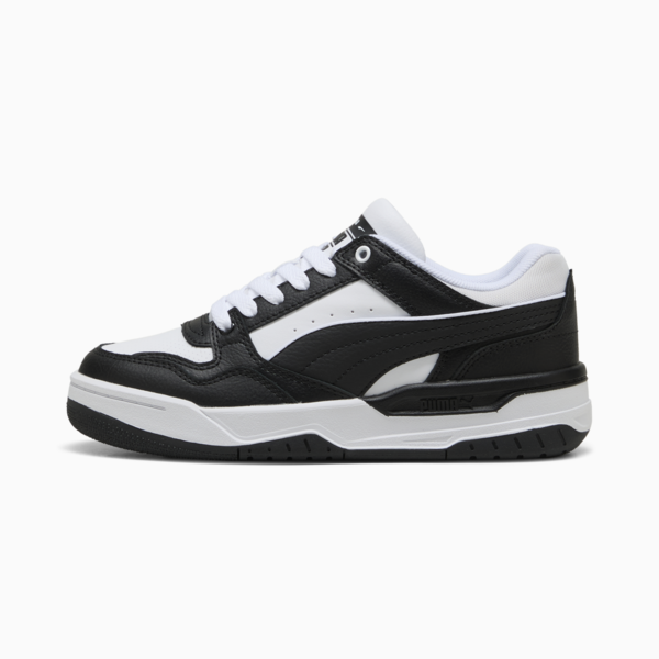 Rebound Retro Sneakers Youth, PUMA White-PUMA Black, large-ZAF