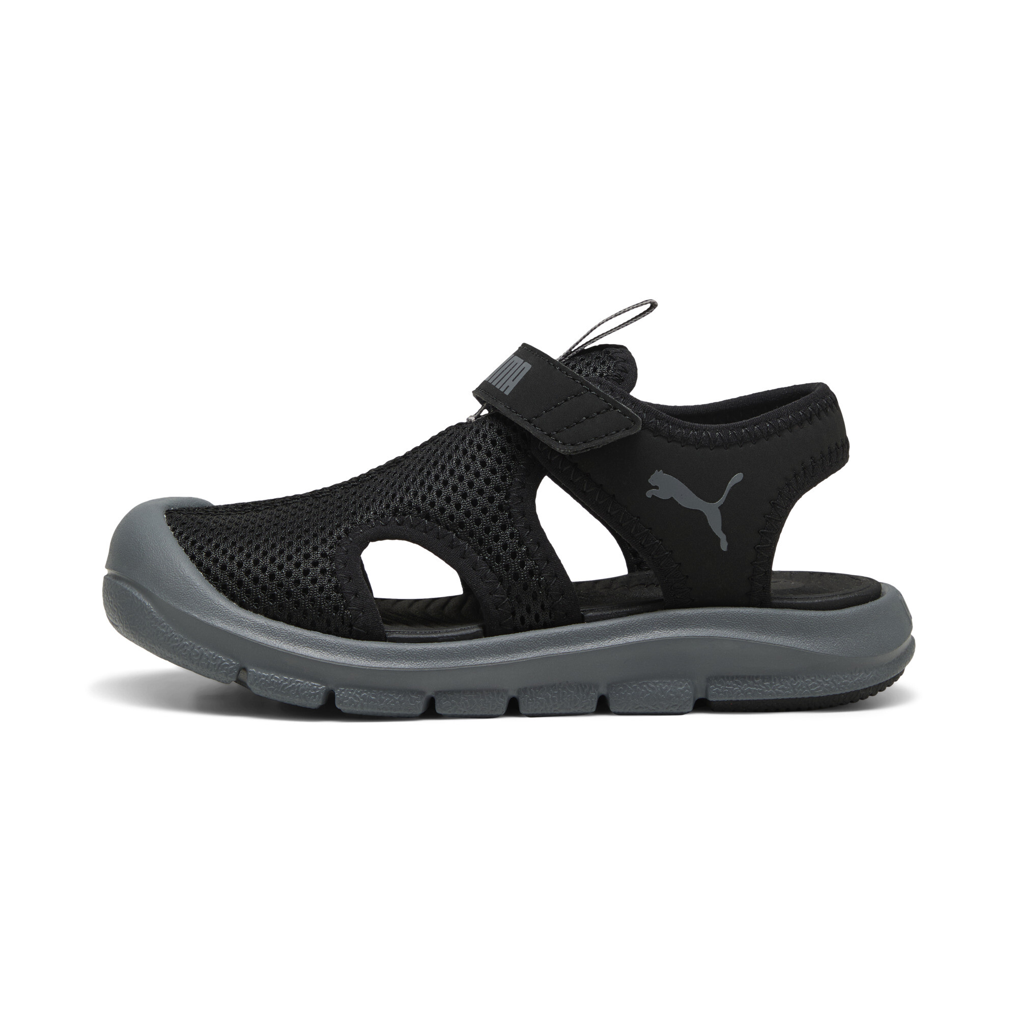 Puma Fun Racer Mesh Sandalen Kinder | Black/Cool Dark Gray | Größe: 34.5