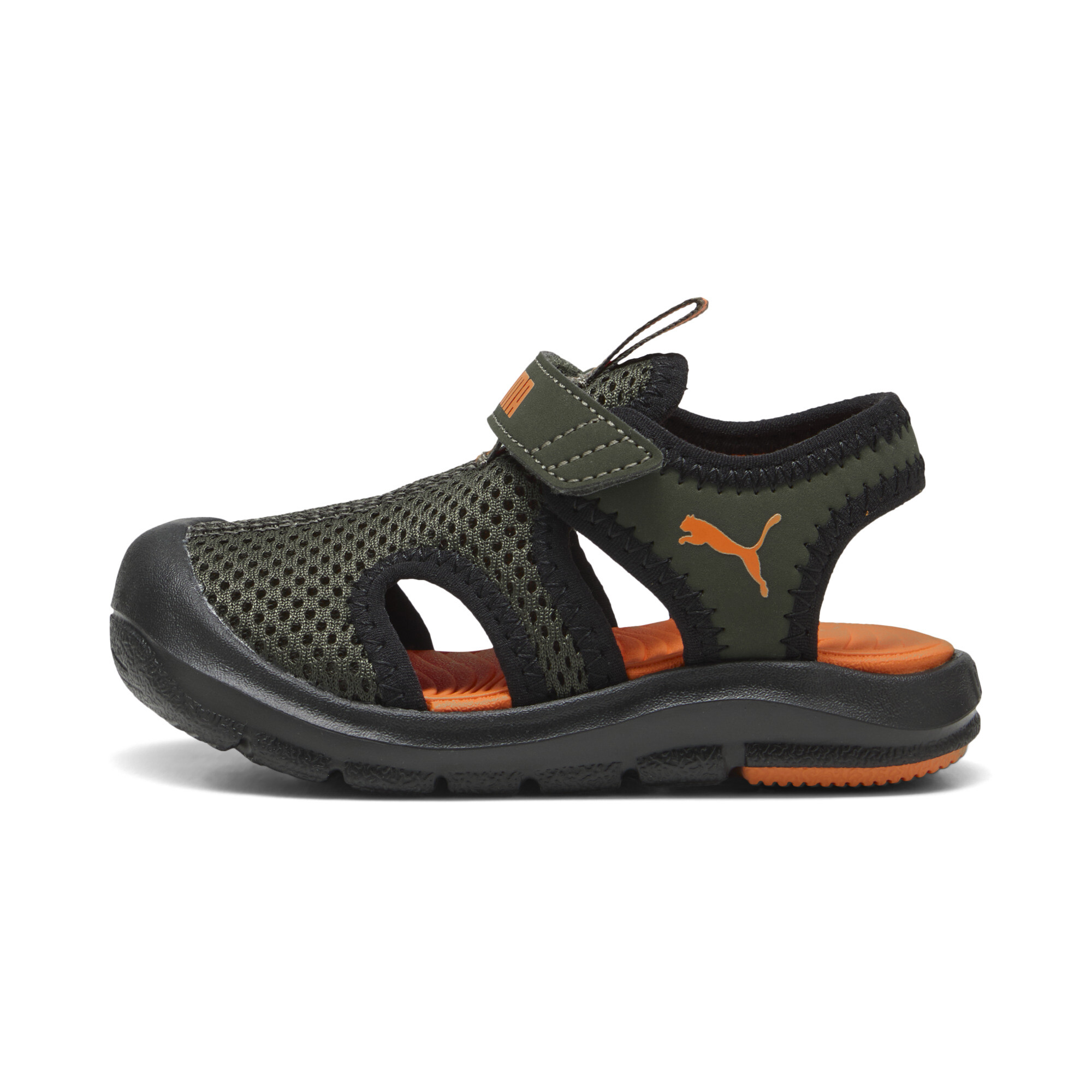 Puma Fun Racer Mesh Sandalen Kleinkinder | Dark Olive/Rickie Orange/Black | Größe: 23