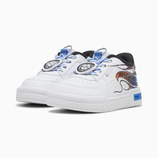 Tenis PUMA x HOT WHEELS CA Pro para bebés, PUMA White-PUMA Team Royal, large-MEX