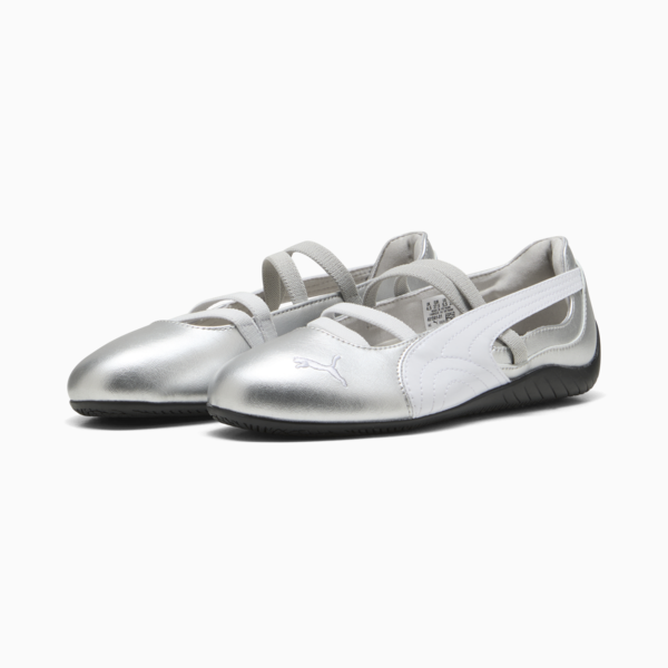 Chatitas Speedcat Metallic para mujer, PUMA Silver-PUMA White, large-ARG