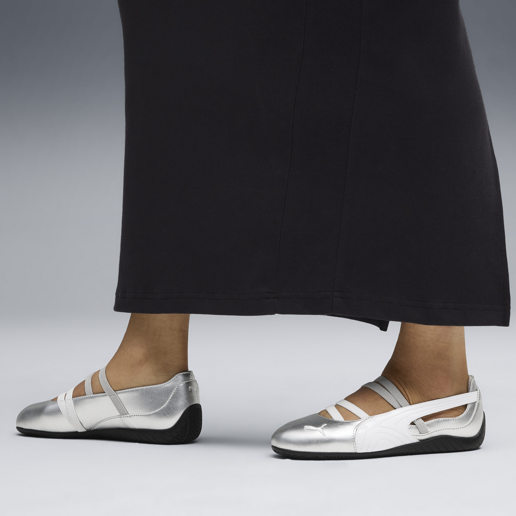 PUMA Speedcat Ballet Metallic schoenen voor Dames, Wit/Zilver, Maat 42,5 thumbnail 8