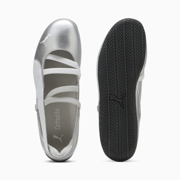 Speedcat Ballet Metallic Shoes Women, PUMA Silver-PUMA White, large-ZAF