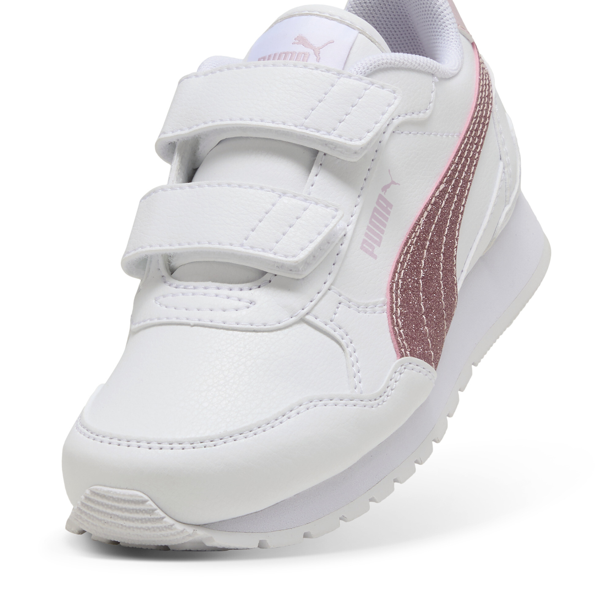PUMA ST Runner v4 Glitter sneakers voor Dames, Roze/Wit, Maat 29 thumbnail 2