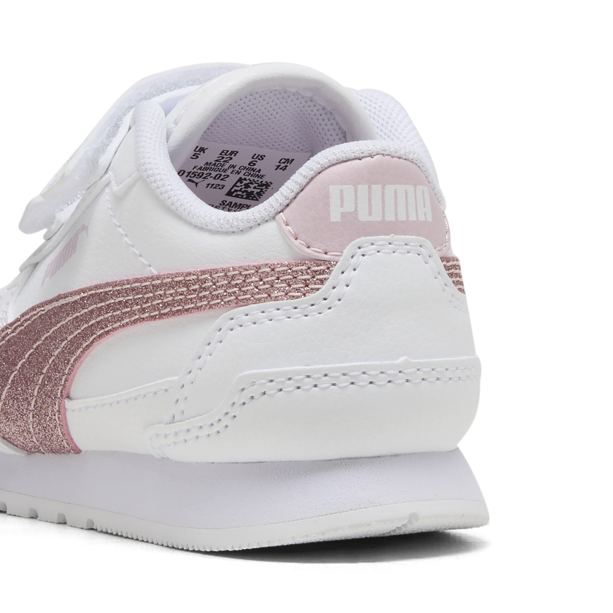 PUMA ST Runner v4 Glitter sneakers voor Dames, Roze/Wit, Maat 21 thumbnail 5