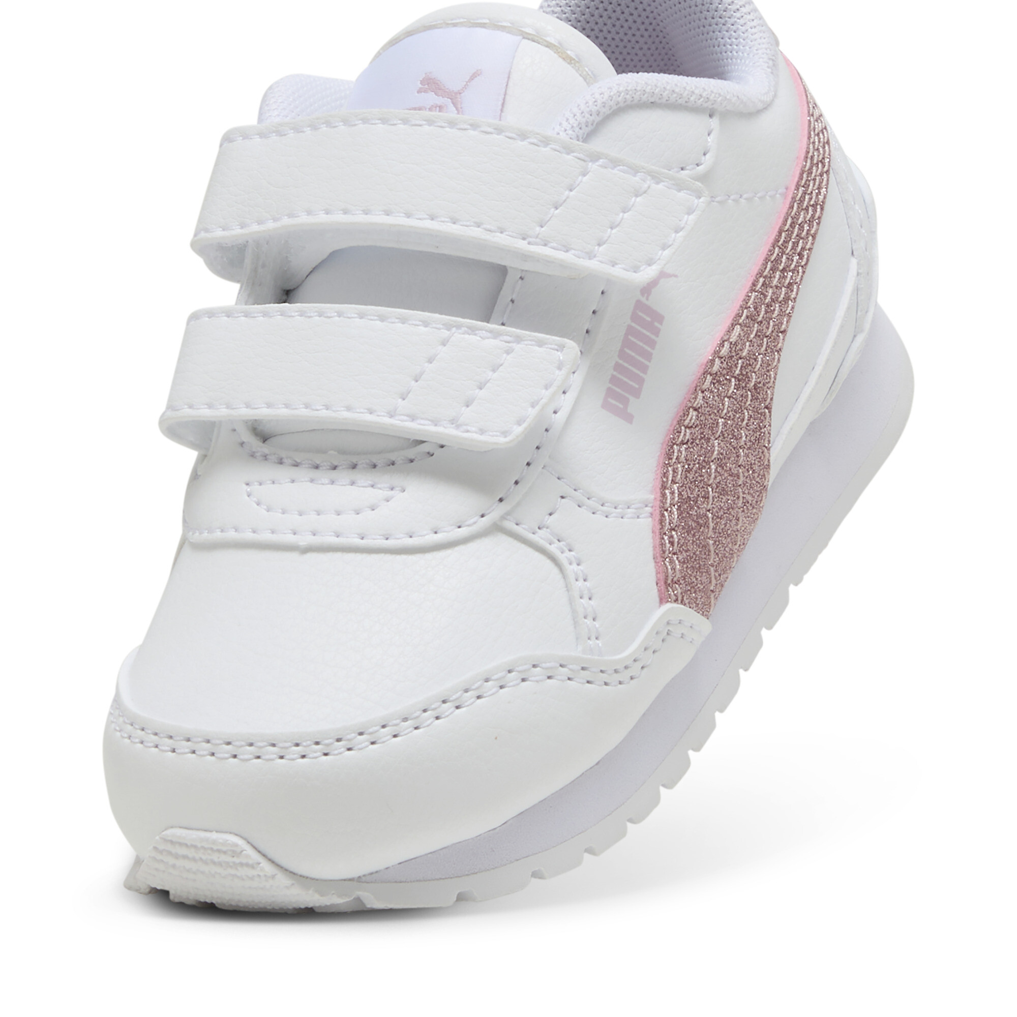 PUMA ST Runner v4 Glitter sneakers voor Dames, Roze/Wit, Maat 21 thumbnail 2