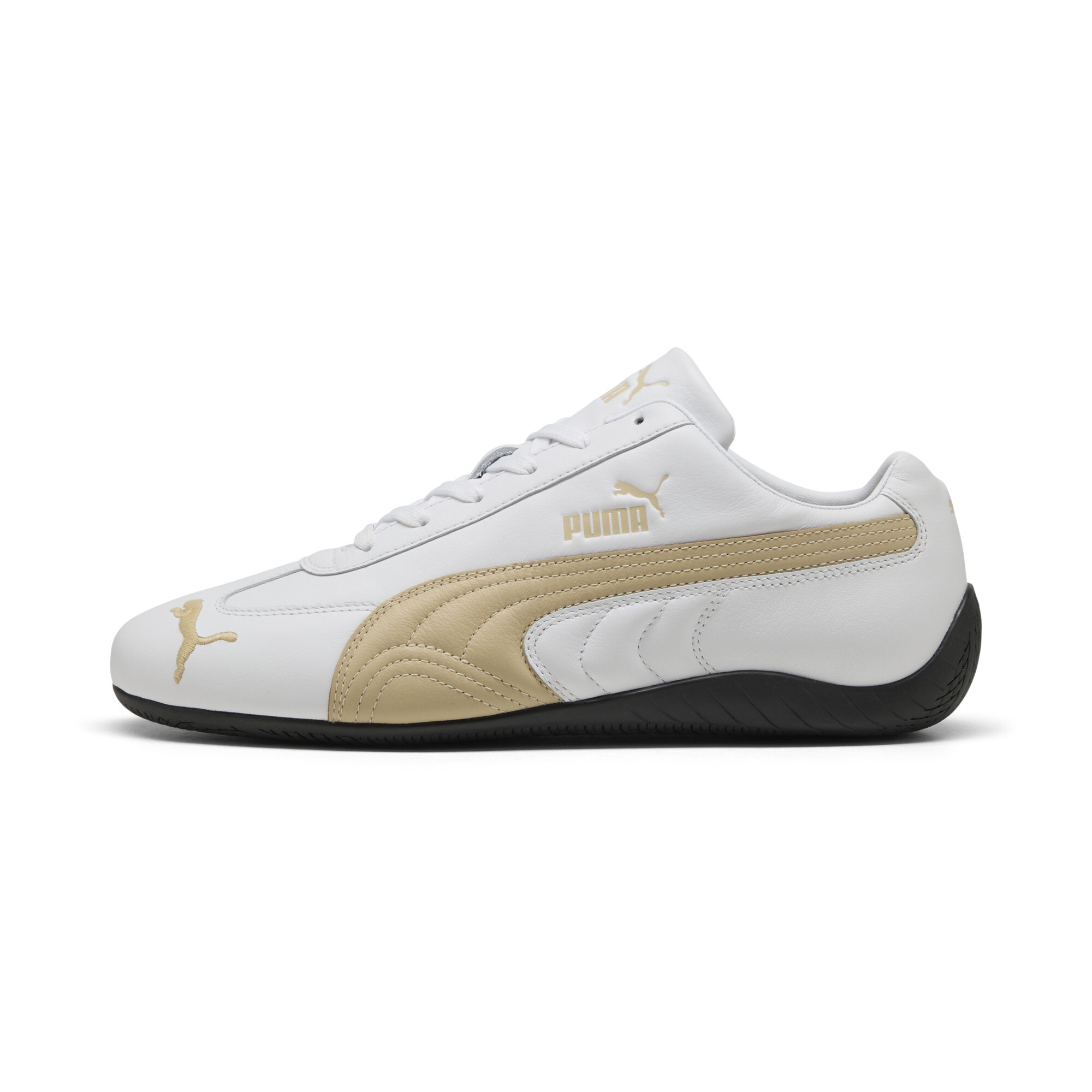 Puma Speedcat Leather Sneakers Unisex Schuhe | Mit Plain | White/Toasted Almond | Größe: 42