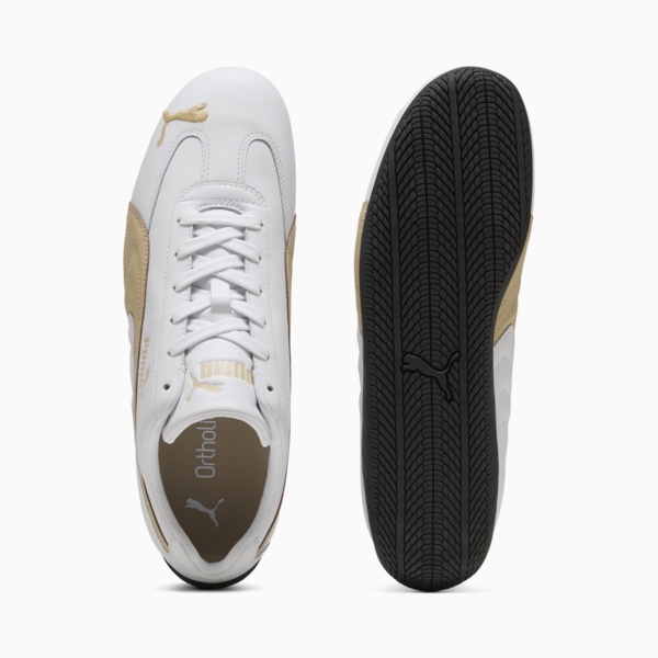Speedcat Leather Sneakers Unisex, PUMA White-Toasted Almond, large-MEX