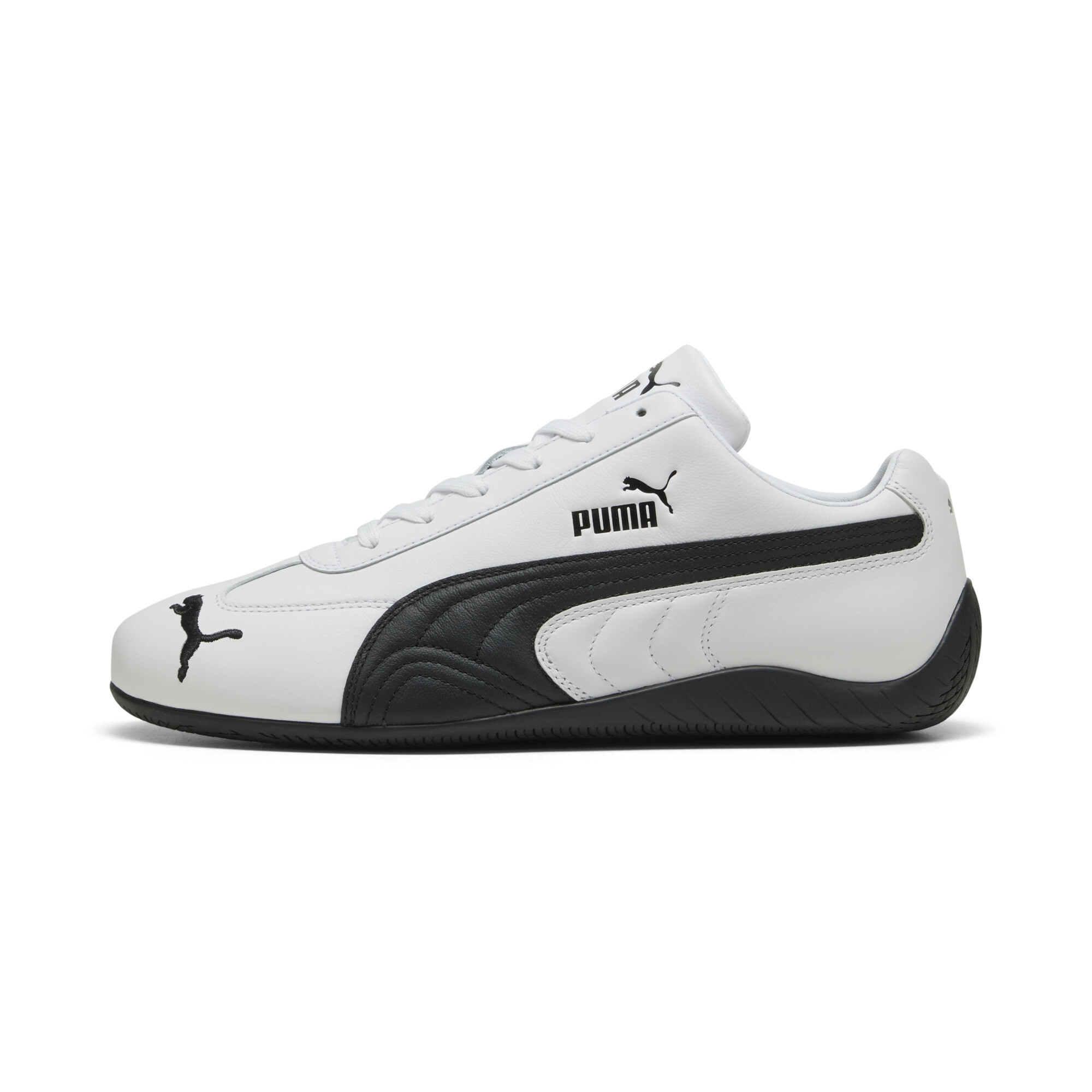 Puma Speedcat Leather Sneakers Unisex Schuhe | Mit Plain | White/Black | Größe: 42.5