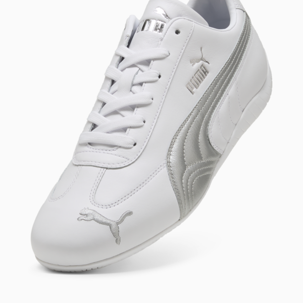 Speedcat Leather Sneakers Unisex, PUMA White-PUMA Silver, large-ZAF