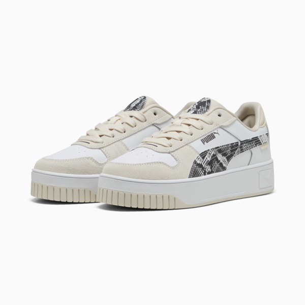 Carina Street Snake Chic Sneakers Women, PUMA White-PUMA Black-Alpine Snow, large-ZAF