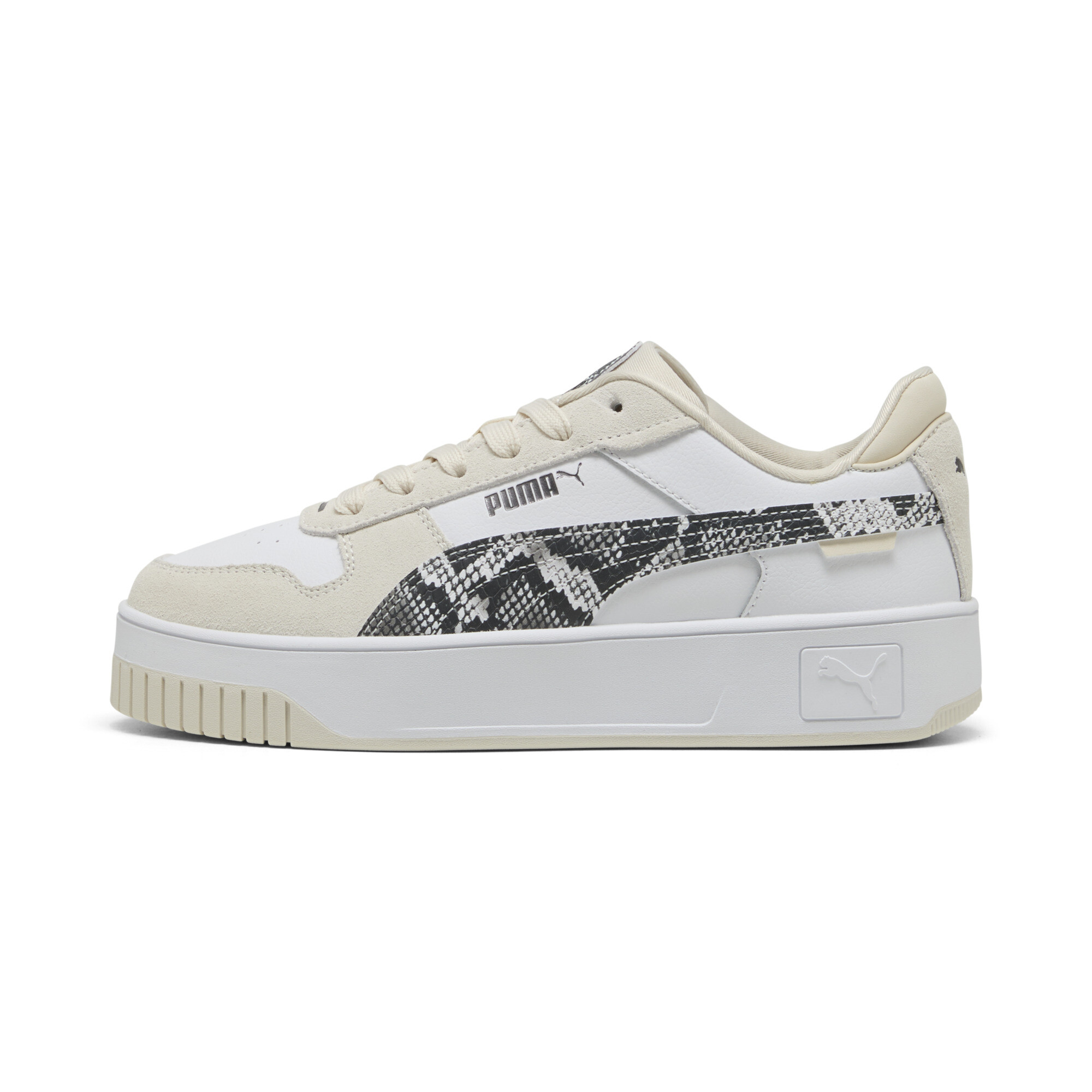 Puma Carina Street Snake Chic Sneakers Damen Schuhe | White/Black/Alpine Snow | Größe: 40.5