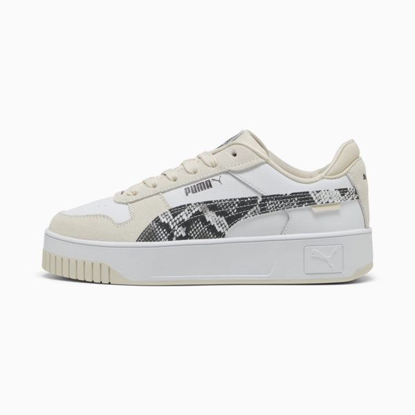 Carina Street Snake Chic Sneakers Women, PUMA White-PUMA Black-Alpine Snow, large-ZAF