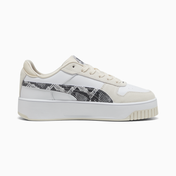 Carina Street Snake Chic Sneakers Women, PUMA White-PUMA Black-Alpine Snow, large-ZAF