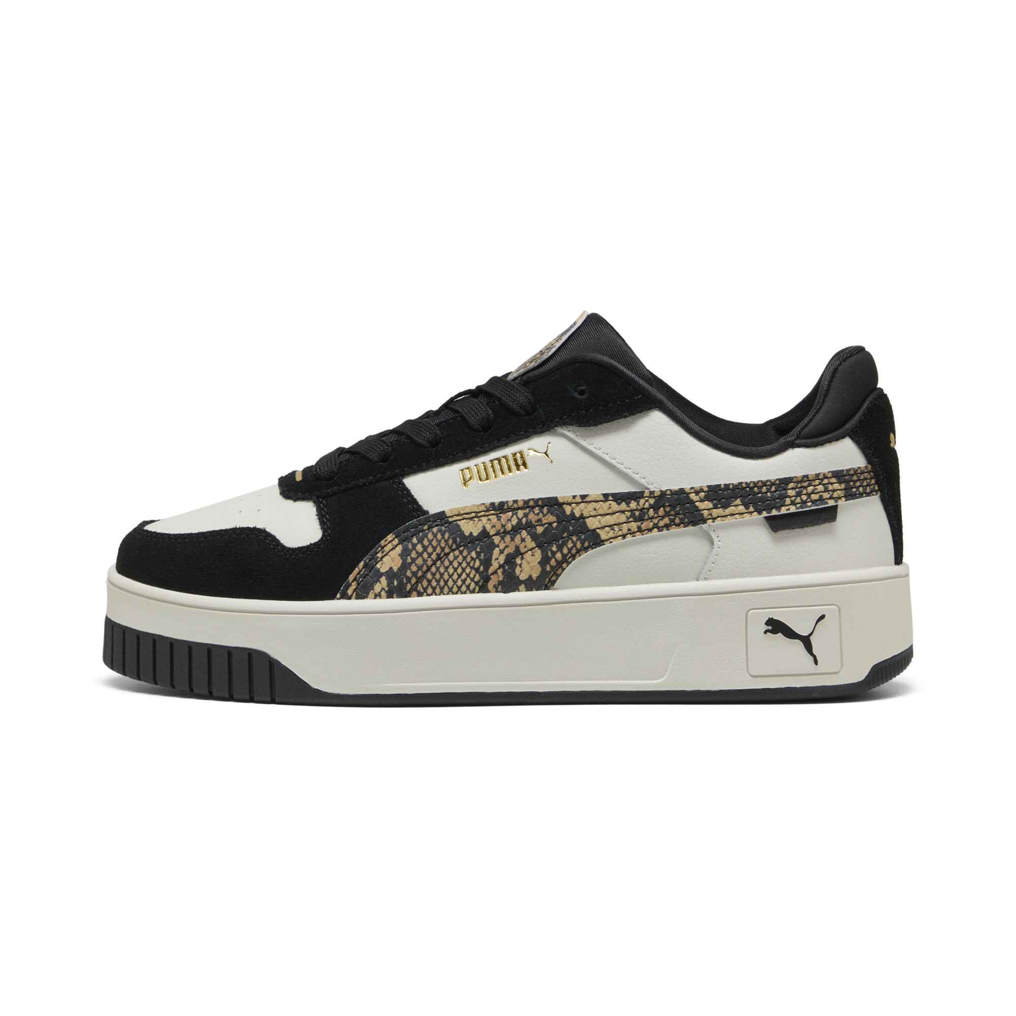 Puma Carina Street Snake Chic Sneakers Damen Schuhe | Vapor Gray/Black/Gold | Größe: 40