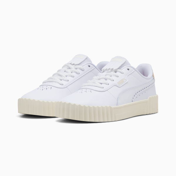 Carina 3.0 Bold Elegance Sneakers Women, PUMA White-Light Sand-Warm White, large-MEX