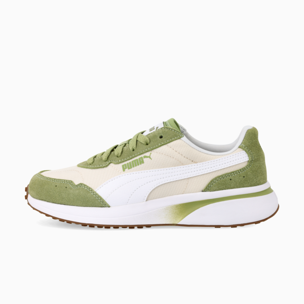 R78 GLANCE Women, Calming Green-Alpine Snow-PUMA White, large-ZAF