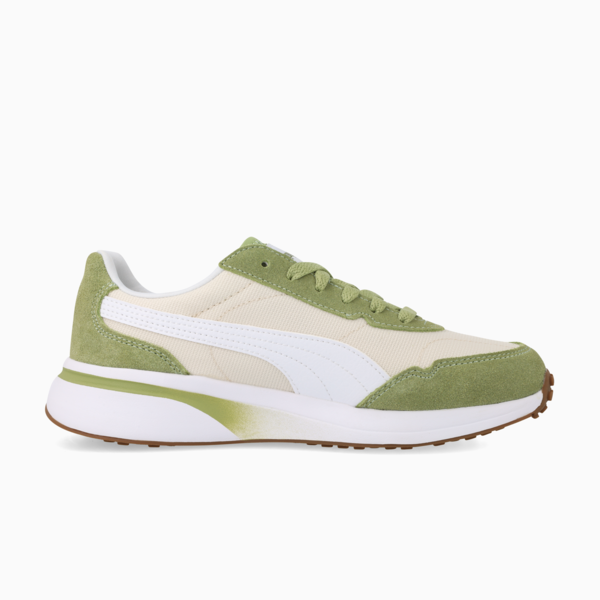 R78 GLANCE Women, Calming Green-Alpine Snow-PUMA White, large-ZAF