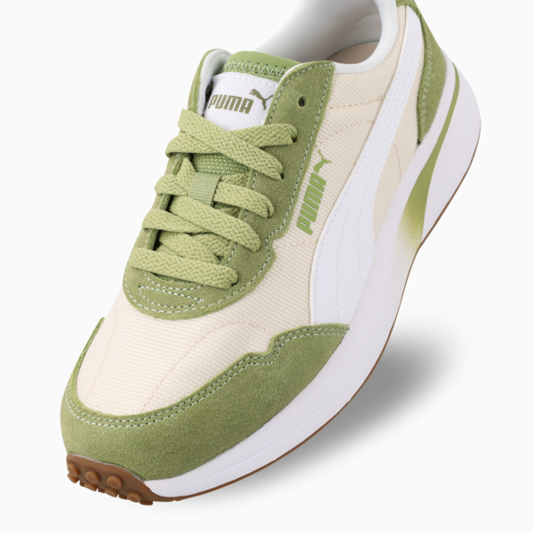 R78 GLANCE Women, Calming Green-Alpine Snow-PUMA White, large-ZAF
