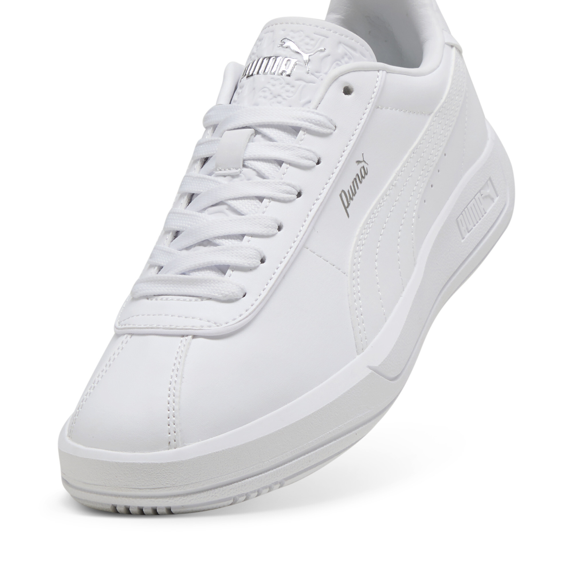 PUMA Club Klassika SL sneakers voor Dames, Wit/Zilver, Maat 39