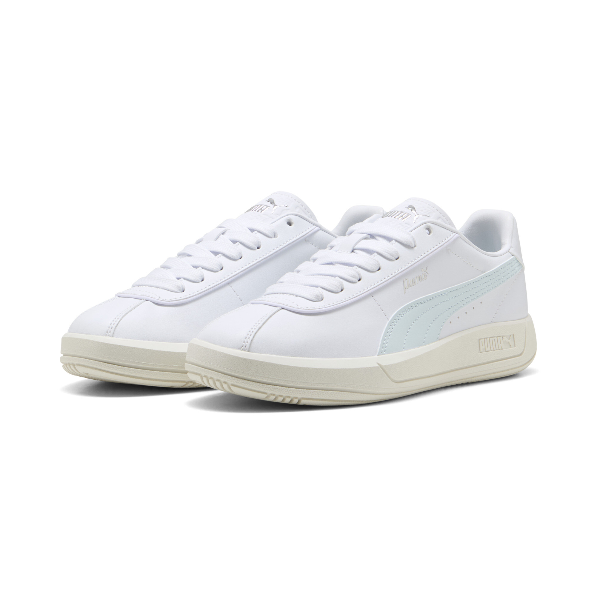 PUMA Club Klassika SL sneakers voor Dames, Wit/Zilver, Maat 38,5 thumbnail 6