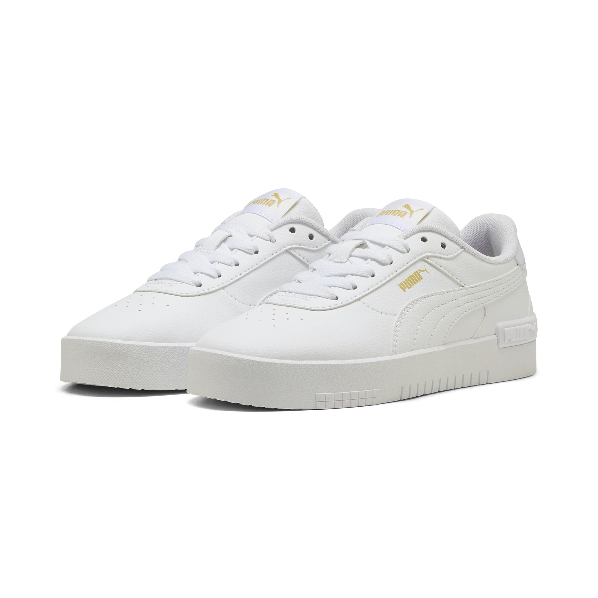 PUMA Jola sneakers voor Dames, Wit/Goud, Maat 38 thumbnail 6