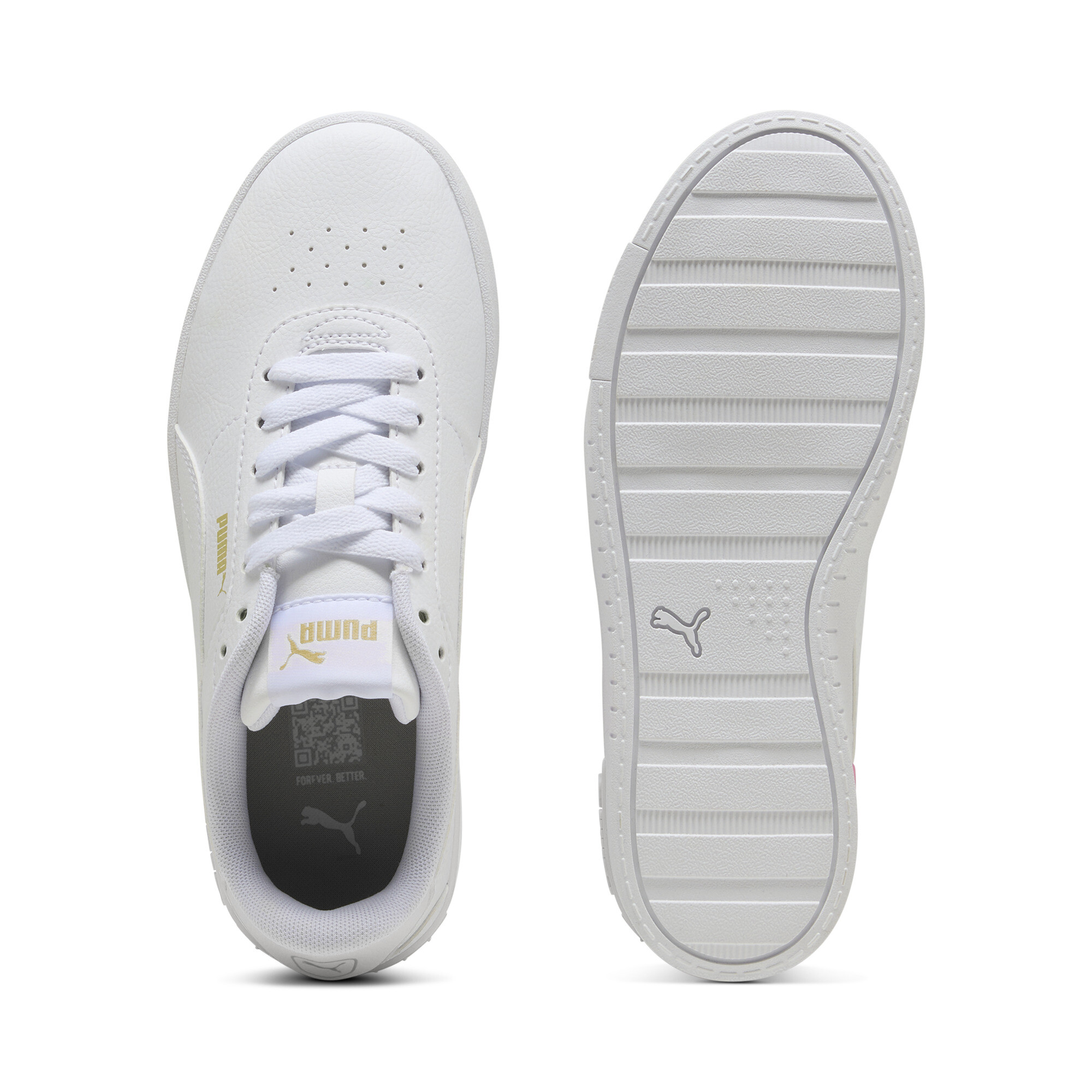 PUMA Jola sneakers voor Dames, Wit/Goud, Maat 38 thumbnail 4