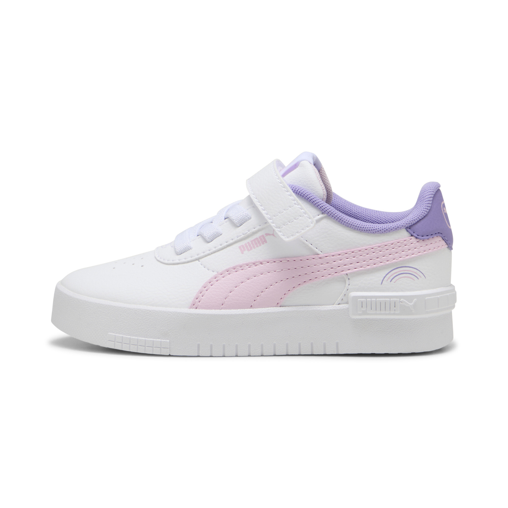 Puma Jola Colorful Rainbow Sneakers Kinder Schuhe | White/Pearl Pink/Lavender Alert | Größe: 35