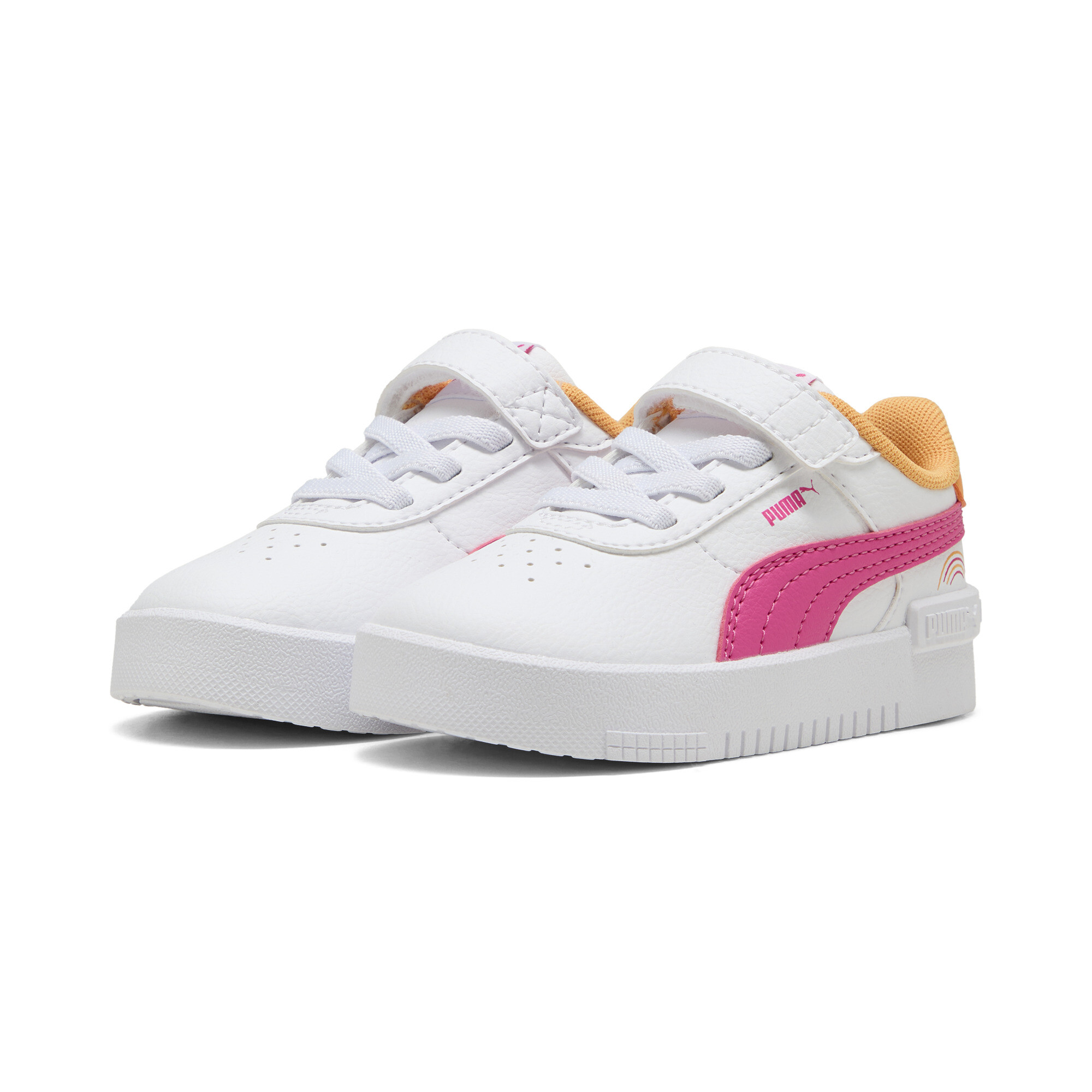 Women's Puma Jola Colorful Rainbow Sneakers Toddlers, White, Size 26, Shoes