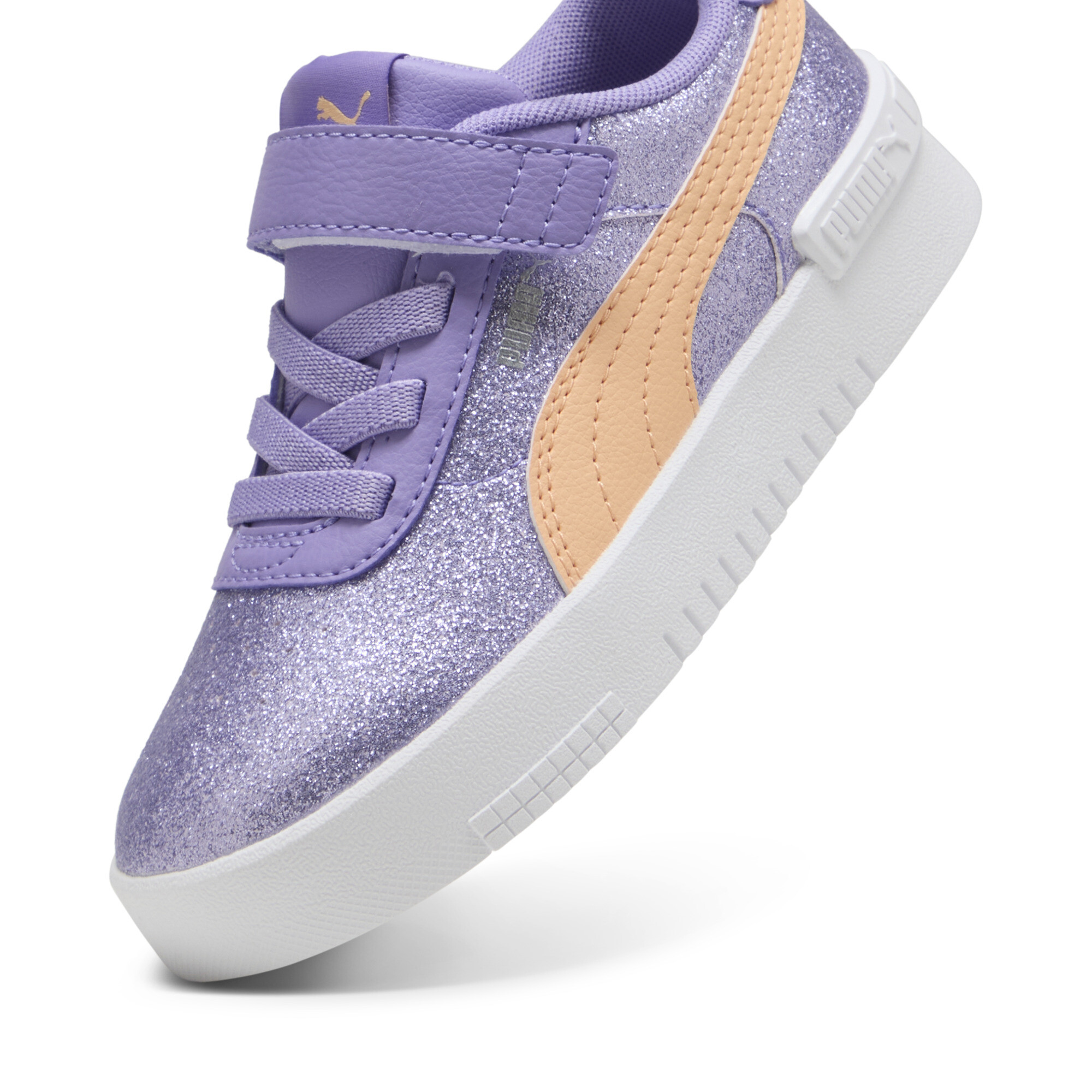 Jola Glitz Glam sneakers voor Dames, Roze/Zilver, Maat 28 | PUMA