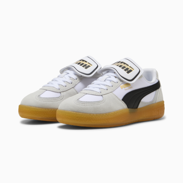Palermo Moda Tongue Sneakers Women, Feather Gray-PUMA Black, large-ZAF