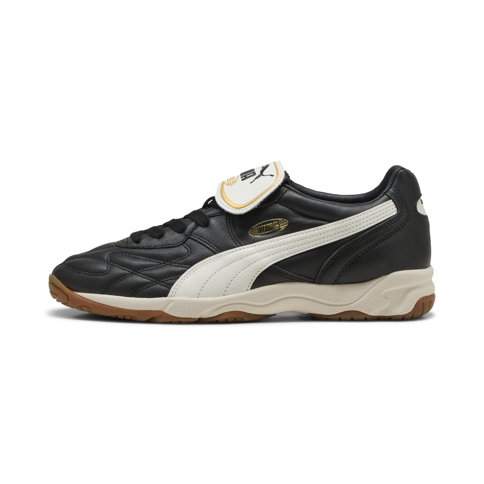 Puma King Indoor-Sneakers Unisex Schuhe | Mit Plain | Black/Warm White | Größe: 38.5