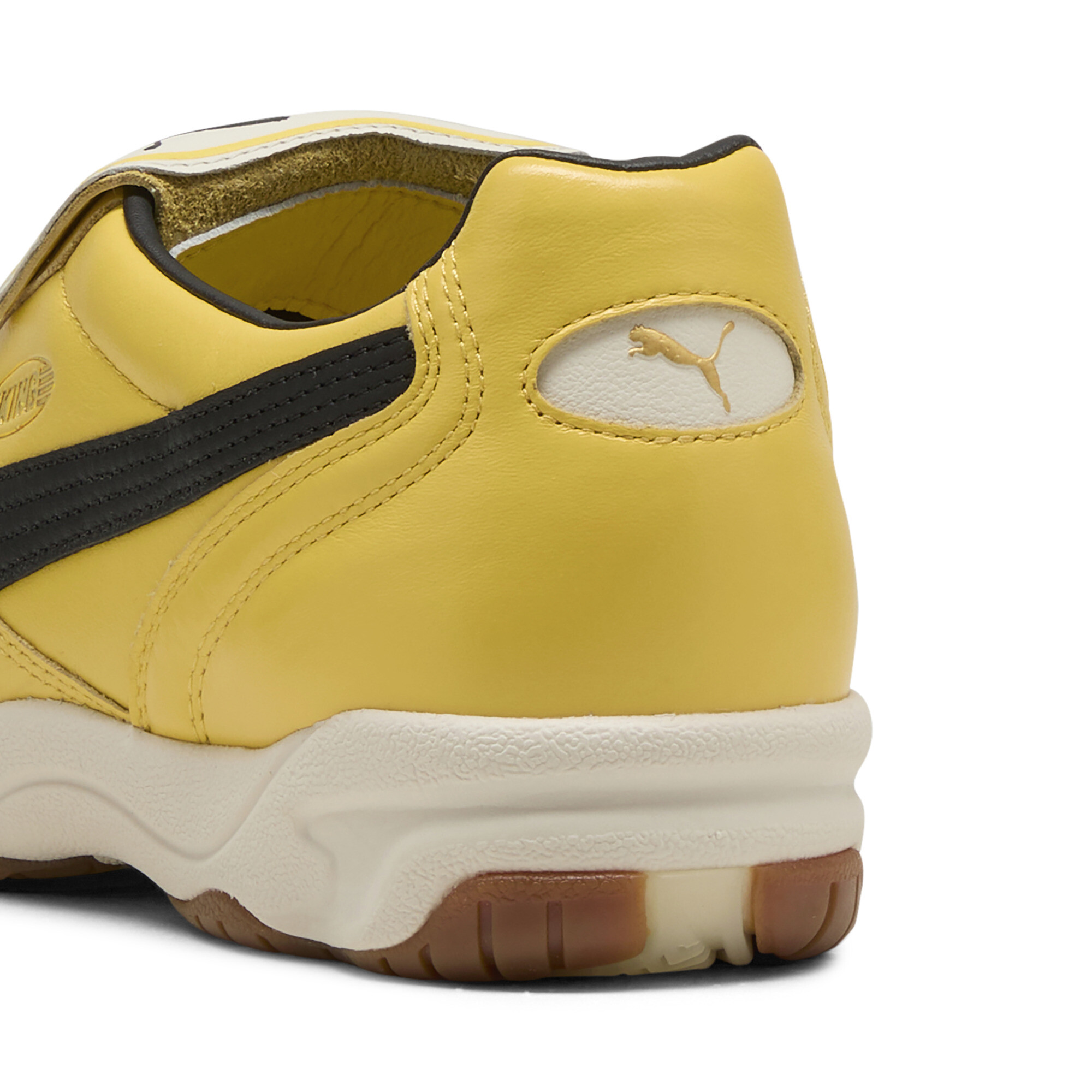 PUMA King Indoor sneakers unisex, Zwart/Geel, Maat 48 thumbnail 5