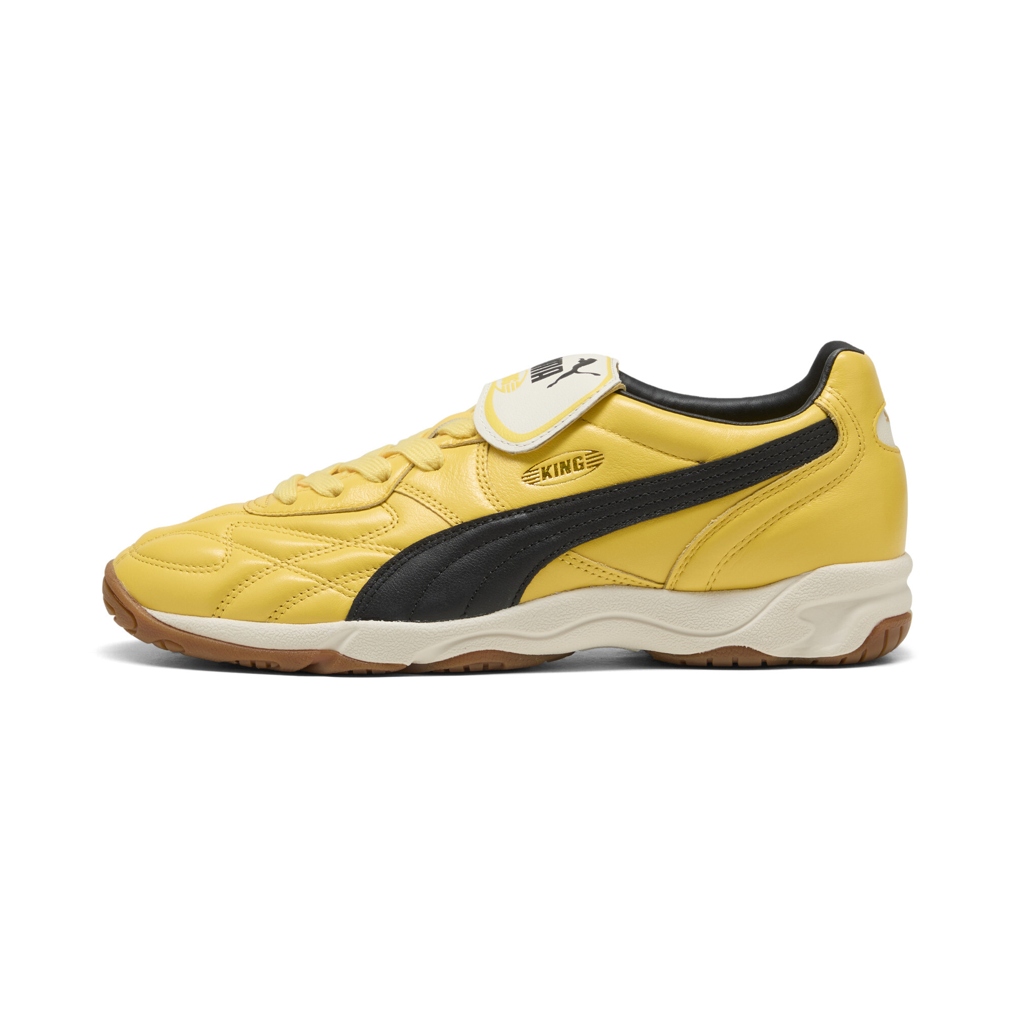 PUMA King Indoor sneakers unisex, Zwart/Geel, Maat 48