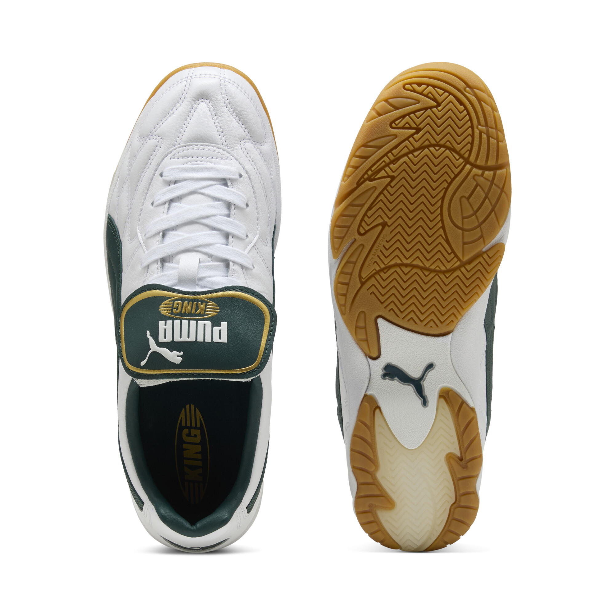 PUMA King Indoor sneakers unisex, Groen/Wit, Maat 39 thumbnail 4