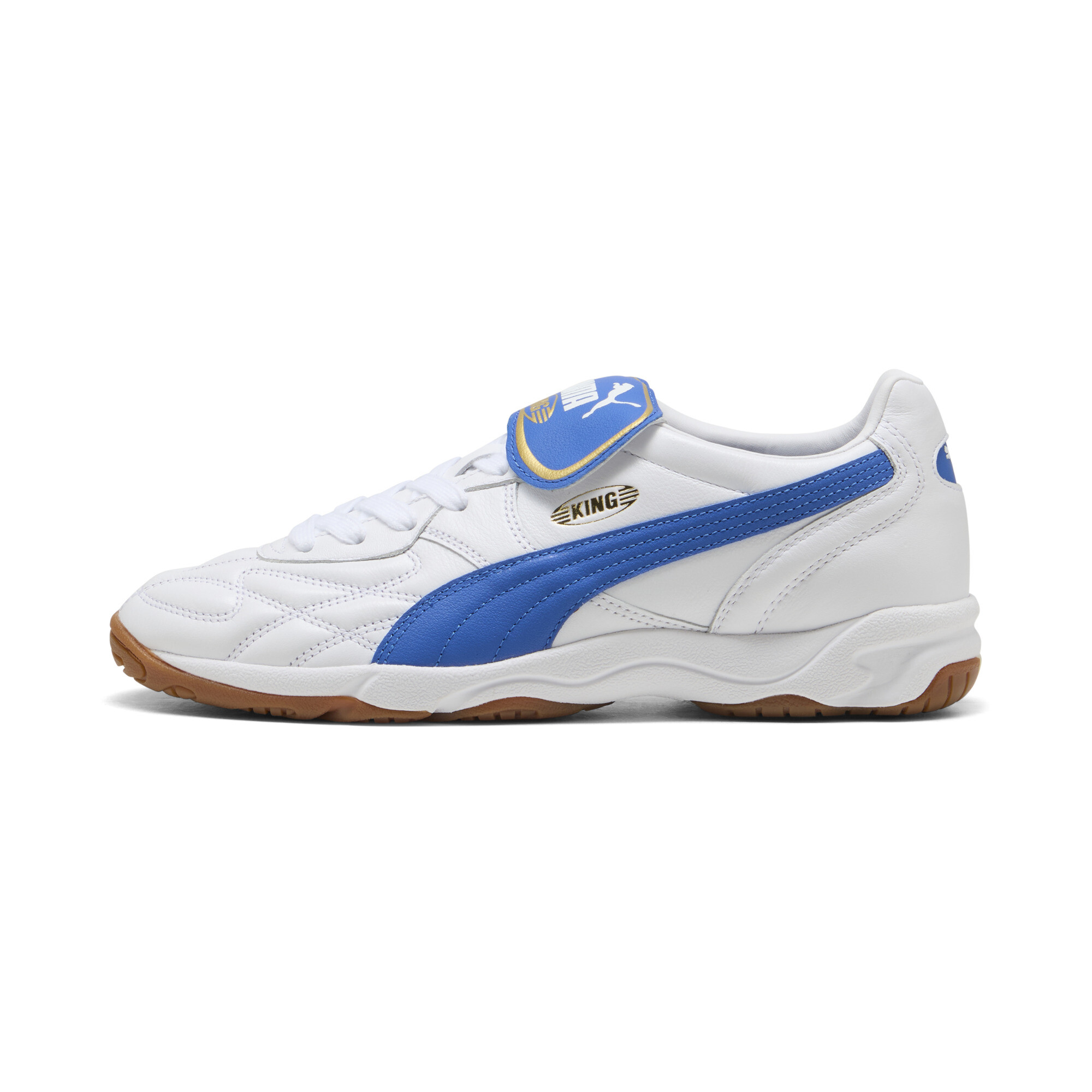 PUMA King Indoor Sneakers in White/Mountain Blue - 401683_09