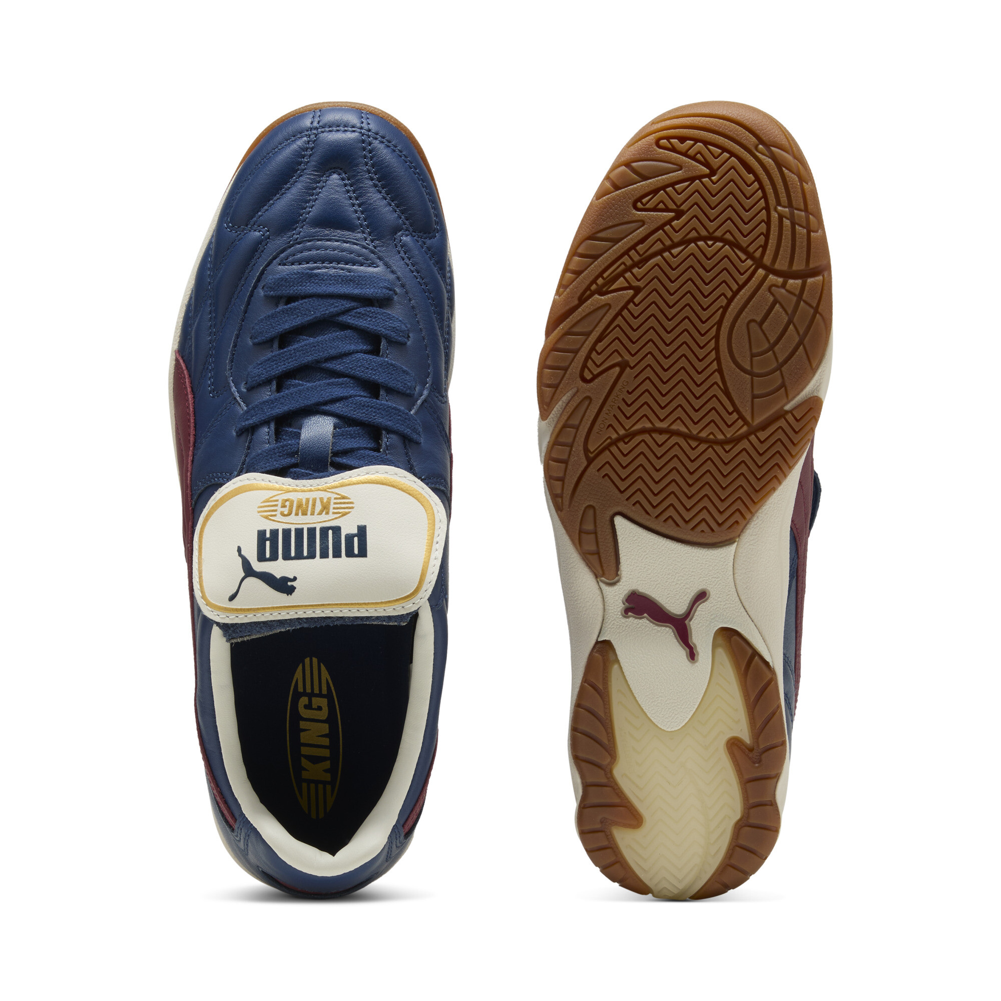 PUMA King Indoor sneakers unisex, Blauw/Rood, Maat 41 thumbnail 4