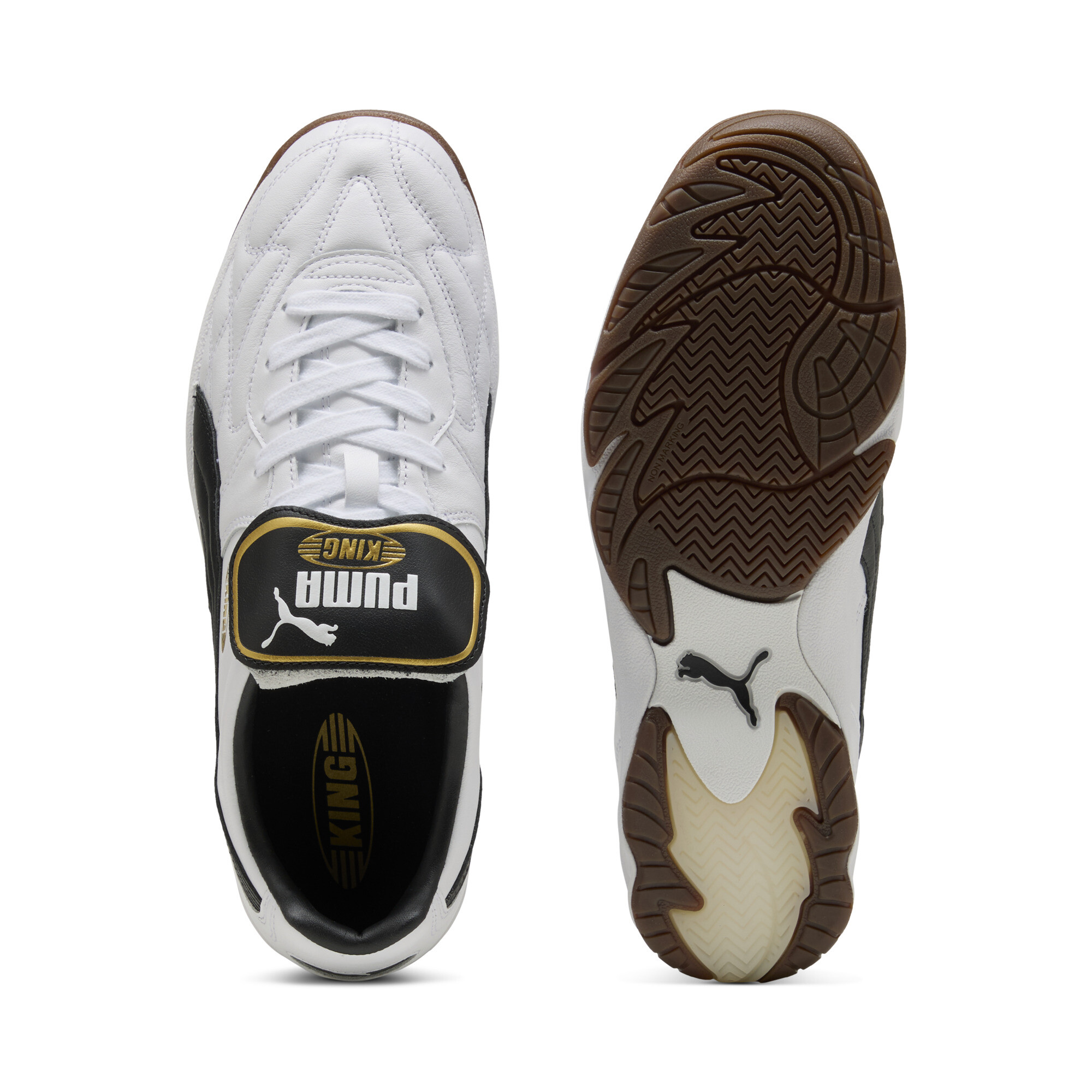PUMA King Indoor sneakers unisex, Zwart/Wit, Maat 39 thumbnail 4
