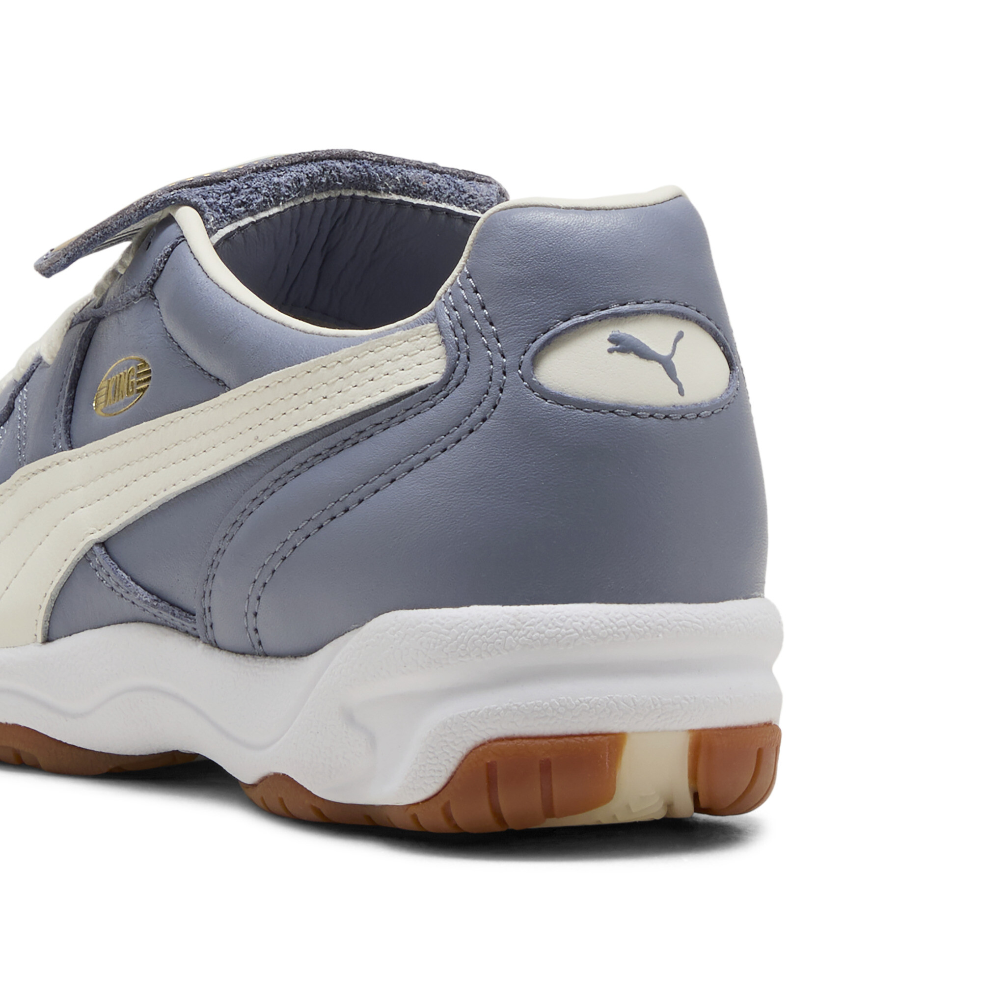 PUMA King Indoor sneakers unisex, Grijs/Wit, Maat 38,5 thumbnail 5