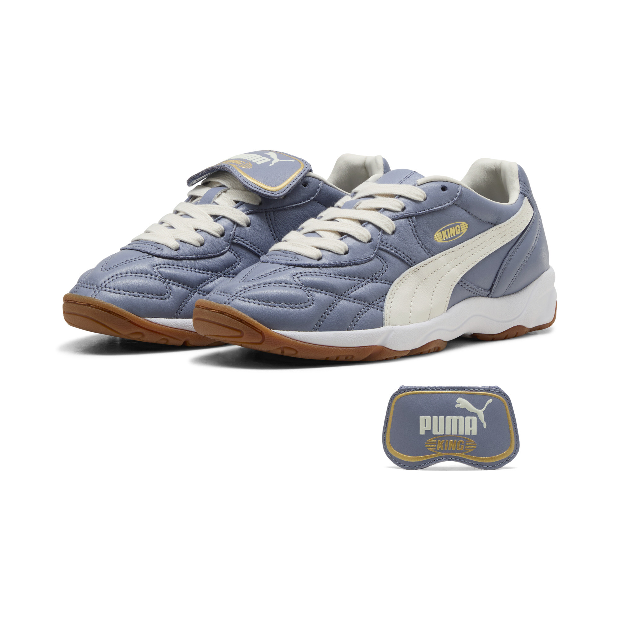 PUMA King Indoor sneakers unisex, Grijs/Wit, Maat 38,5 thumbnail 6