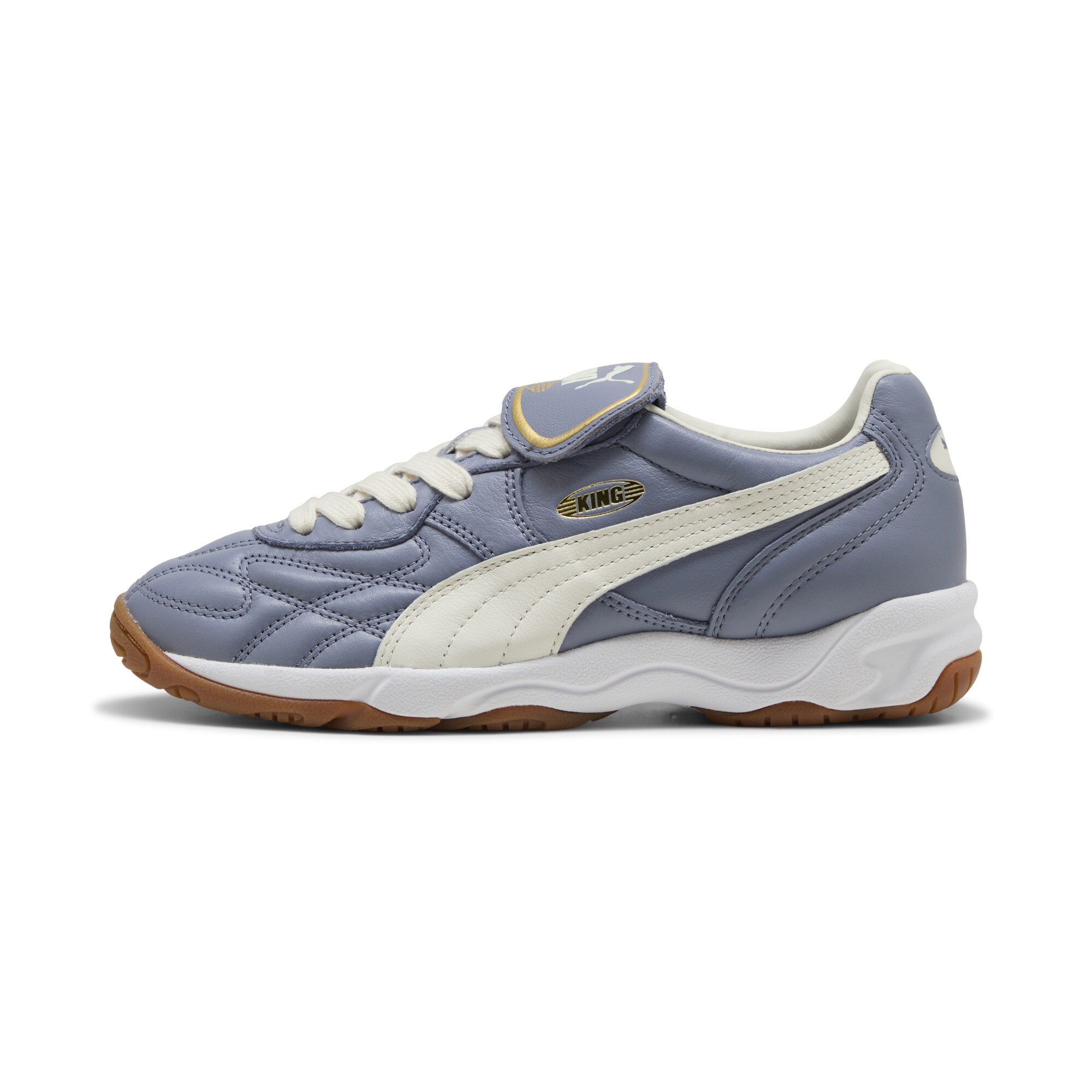PUMA King Indoor sneakers unisex, Grijs/Wit, Maat 38,5