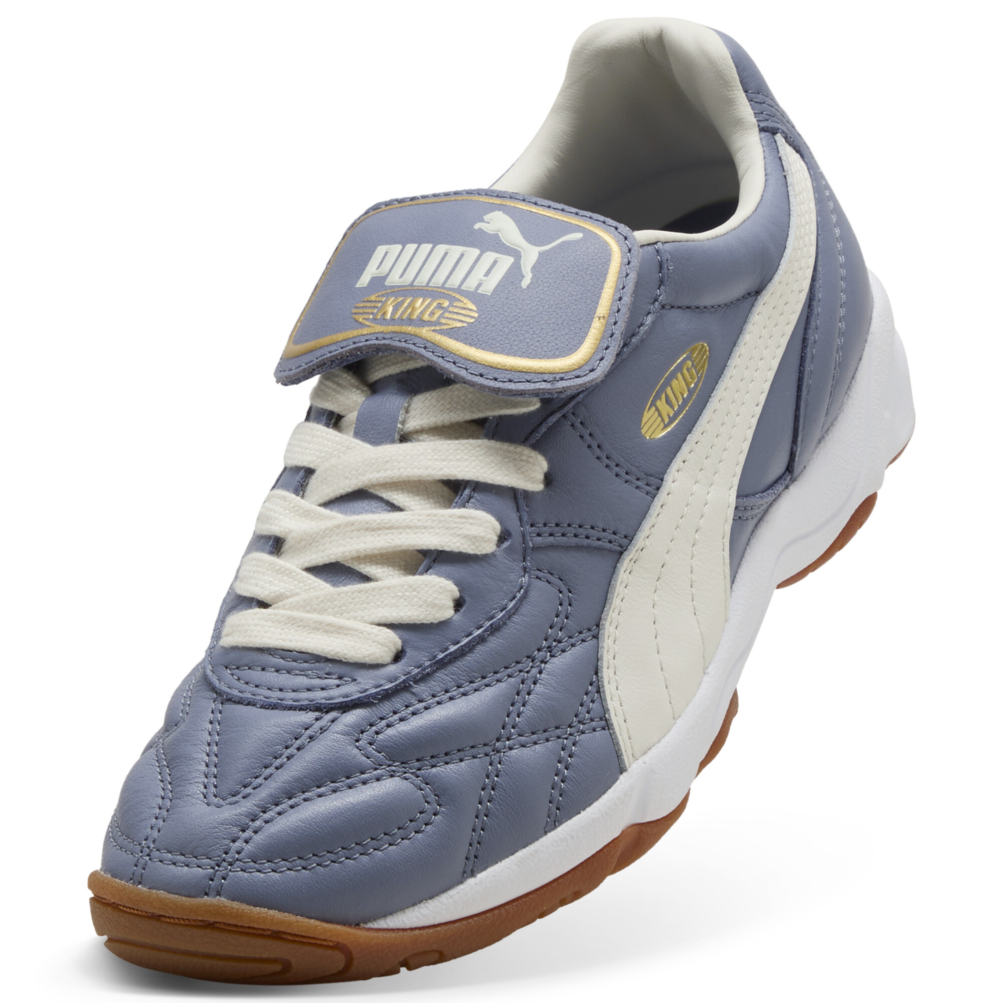 PUMA King Indoor sneakers unisex, Grijs/Wit, Maat 38,5 thumbnail 2