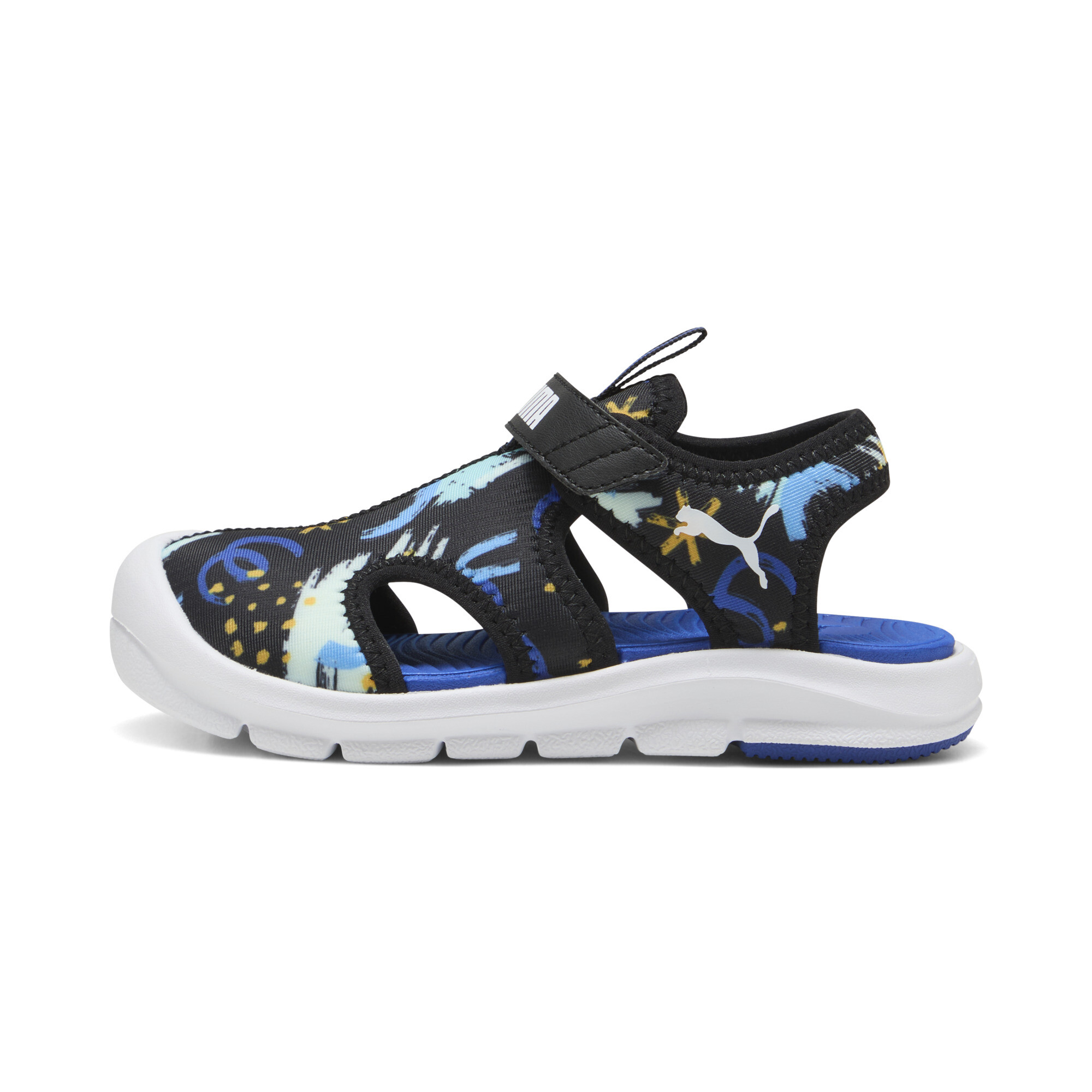 Puma Fun Racer Sandalen Kinder | Black/Vivid Blue | Größe: 34.5