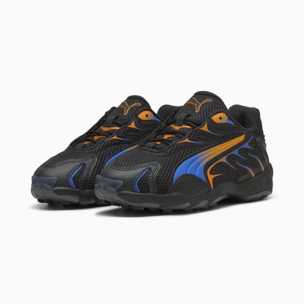 Inhale Sneakers Youth, PUMA Black-Orange Glo, large-ZAF