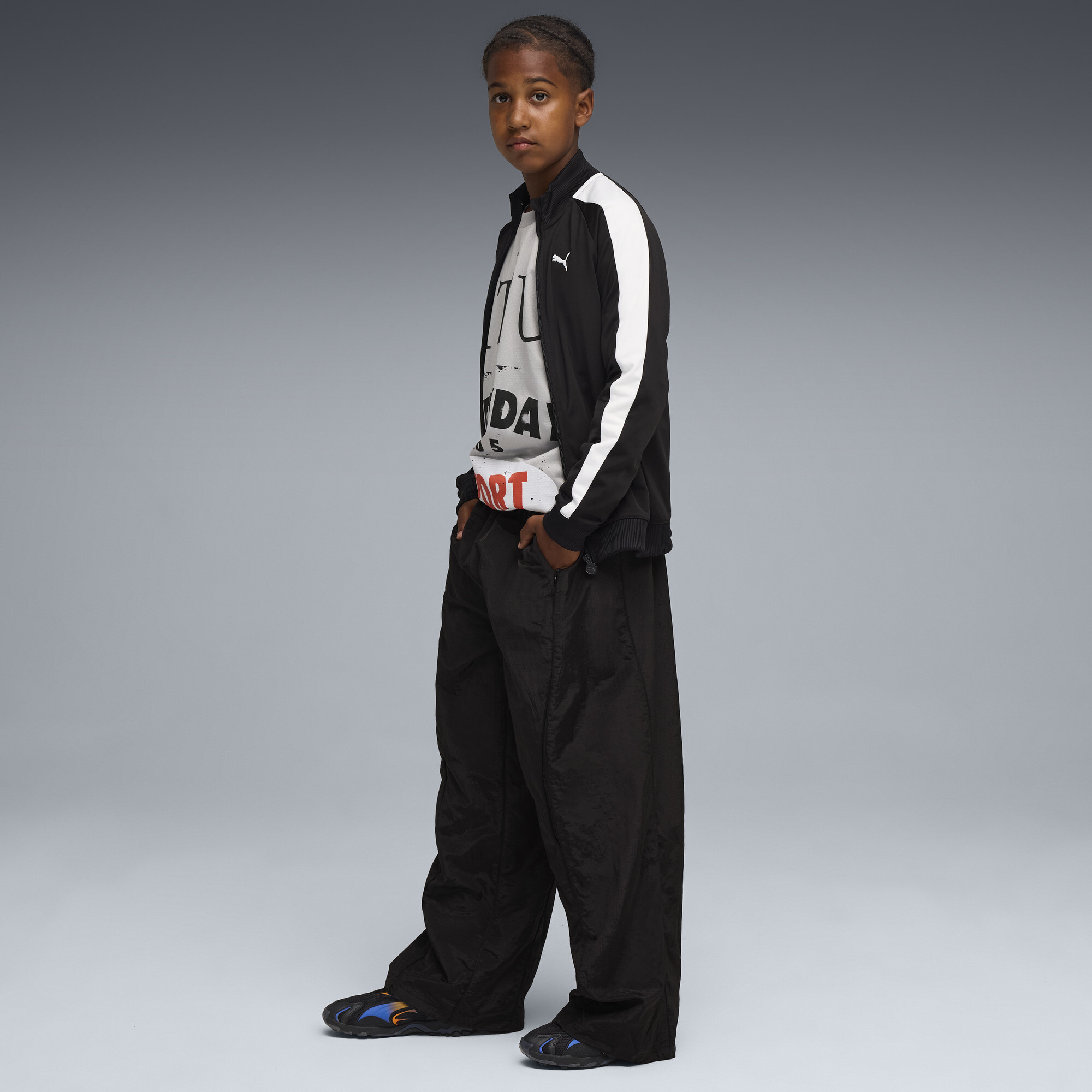 PUMA Inhale sneakers, Zwart/Oranje, Maat 35,5 thumbnail 7