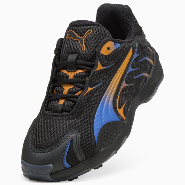 Inhale Sneakers Youth, PUMA Black-Orange Glo, large-ZAF