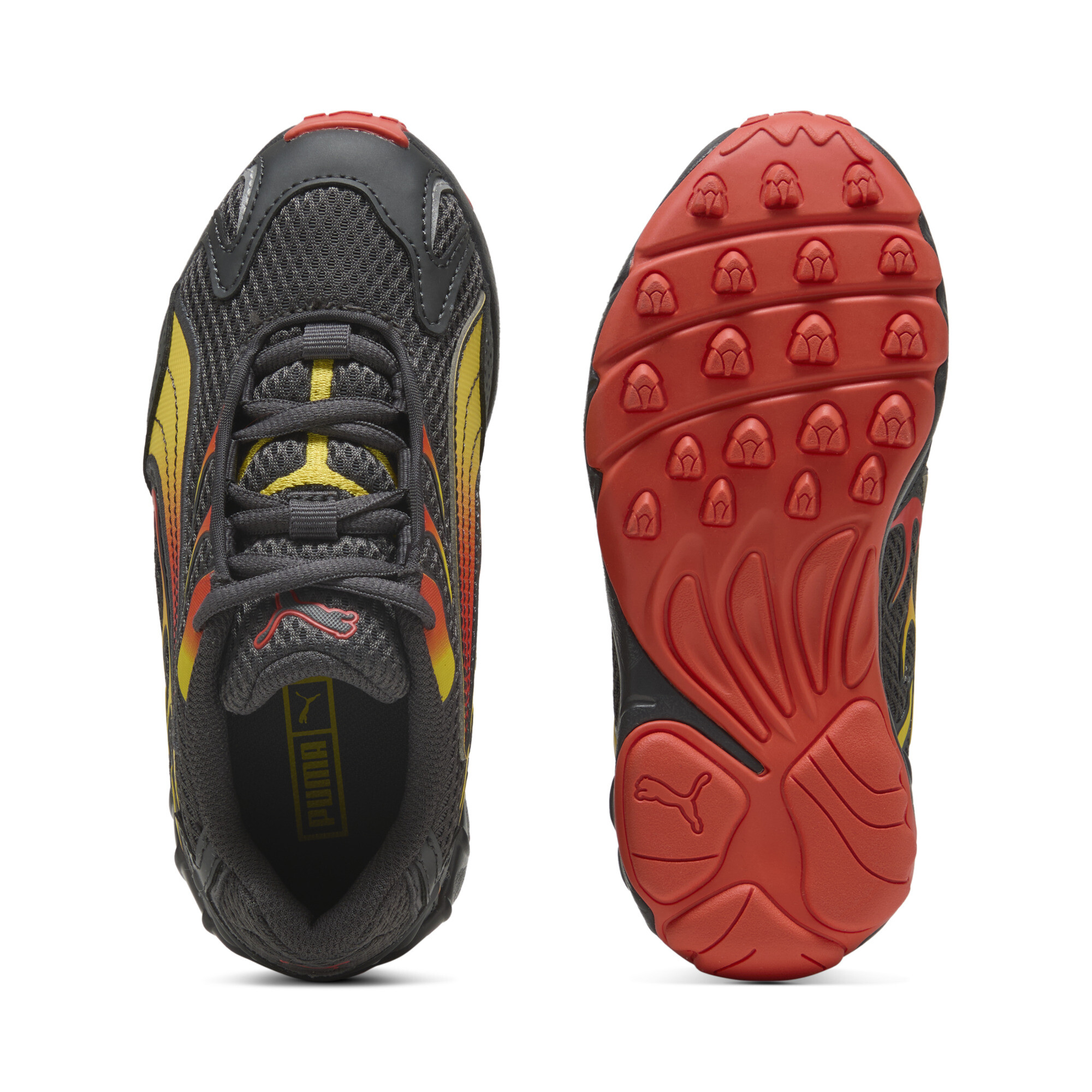 PUMA Inhale sneakers, Grijs/Geel, Maat 33 thumbnail 4